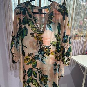 Worthington Multicolor V-Neck Blouse